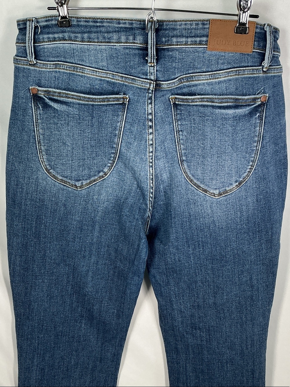 Judy Blue High Waisted Slim Fit Skinny Distressed Denim Jeans Blue Size 13/31 - Picture 5 of 15